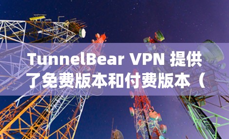 TunnelBear VPN 提供了免费版本和付费版本(如 TunnelBear Family VPN)具体版本信息如下