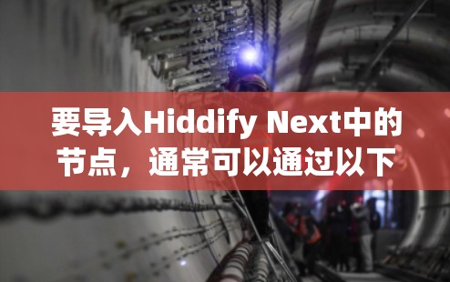 要导入Hiddify Next中的节点，通常可以通过以下步骤进行