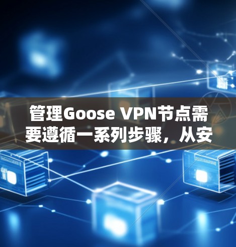 管理Goose VPN节点需要遵循一系列步骤,从安装到配置、维护再到故障排除,每一步都至关重要。以下是详细的步骤指南 管理Goose VPN节点需要遵循一系列步骤,从安装到配置、维护再到故障排除,每一步都至关重要。以下是详细的步骤指南