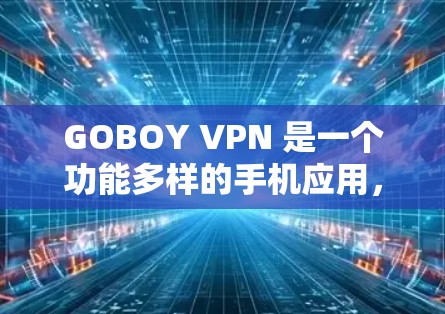 GOBOY VPN 是一个功能多样的手机应用，适合需要隐私保护和安全访问网络的用户。以下是对 GOBOY VPN 的详细分析和建议